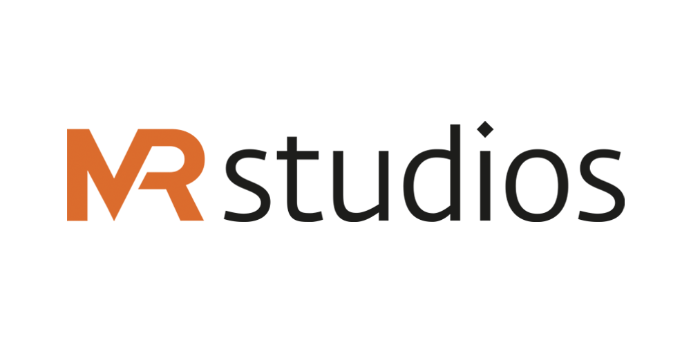 MRstudios sign with white background
